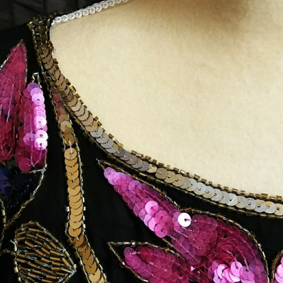 Medium Vintage Chanson D'Amour Sequin Top - Picture 2 of 8